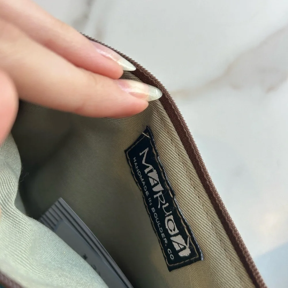 Maruca Unique Teal printed wristlet Clutch